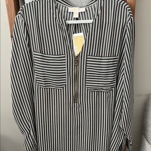 Gorgeous Striped Michael Kors Top, 3X, NWT. Retails $74